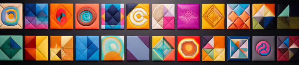 Colourful quilt blocks